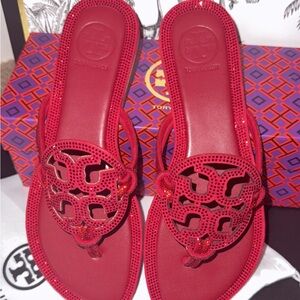 Tory Burch Women's Vibrant Red Sandals